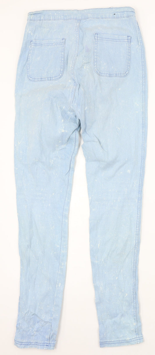 The Rockn Rev Womens Blue Denim Skinny Jeans Size 14 L29 in