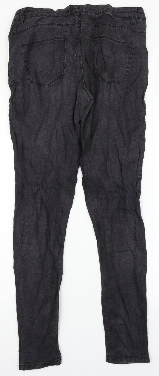 Denim Co. Womens Black Denim Skinny Jeans Size 12 L29 in