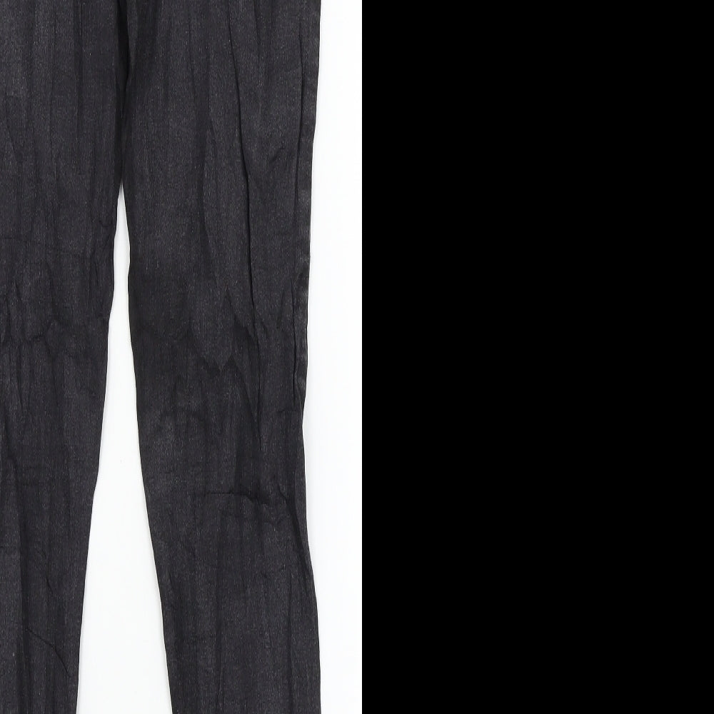 Brand and care label for Denim Co. women’s black denim skinny jeans, size UK 12, 29-inch leg