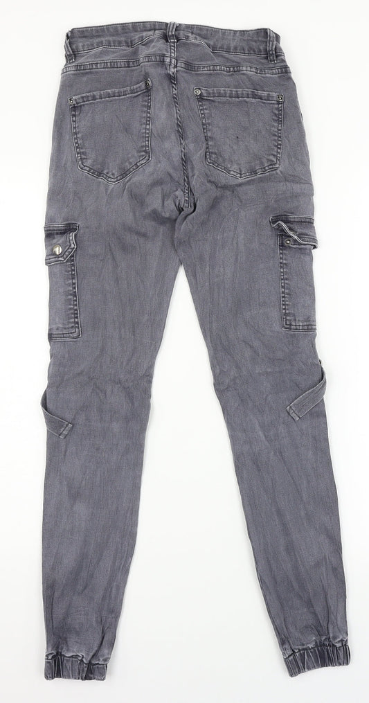 Mozzar Womens Black Denim Skinny Jeans Size M L27 in