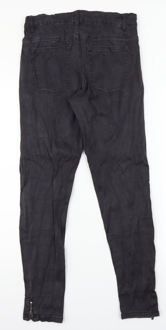 Jane Womens Black Denim Jegging Jeans Size M L28 in - Fake pockets