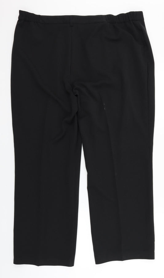 Label Be Womens Black Dress Pants Trousers Size 20 L26 in