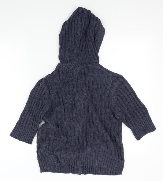 Papaya Womens Blue Cardigan Jumper Size 14