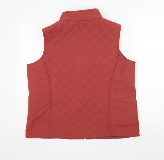 EWM Womens Red Gilet Coat Size M