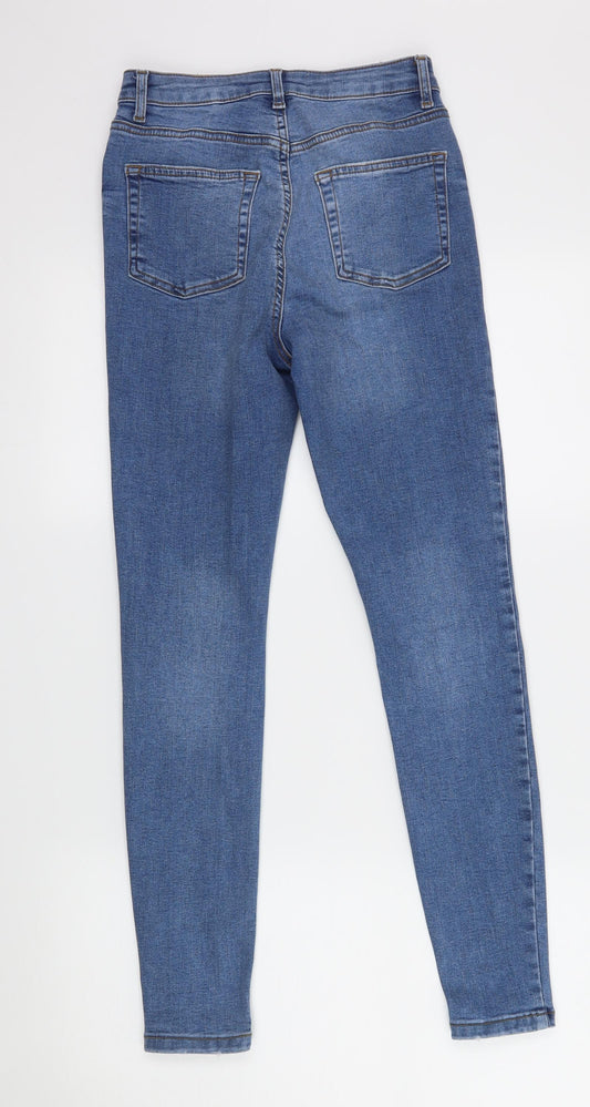 Denim & Co. Womens Blue Denim Skinny Jeans Size 8 L28 in