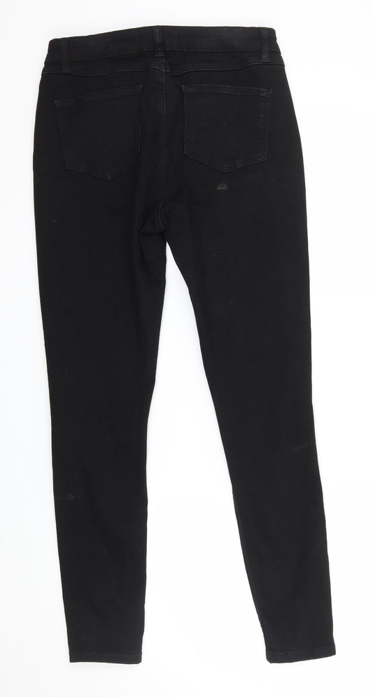 Denim & Co. Womens Black Denim Skinny Jeans Size 12 L27 in