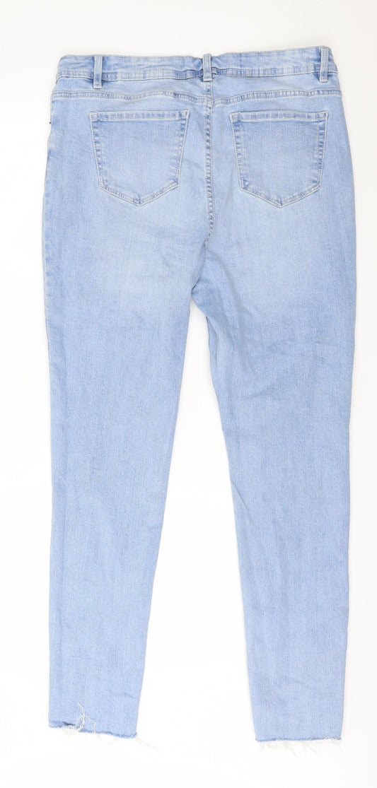 George Womens Blue Denim Straight Jeans Size 6 L30 in