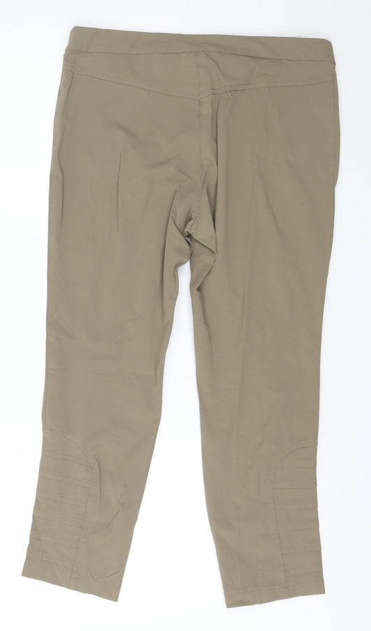 Ancora Womens Green Trousers Size 36 in L25 in