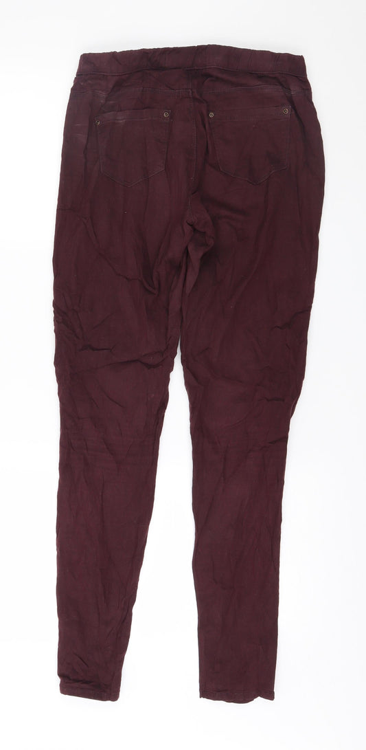 Denim & Co. Womens Purple Denim Jegging Jeans Size 10 L29 in