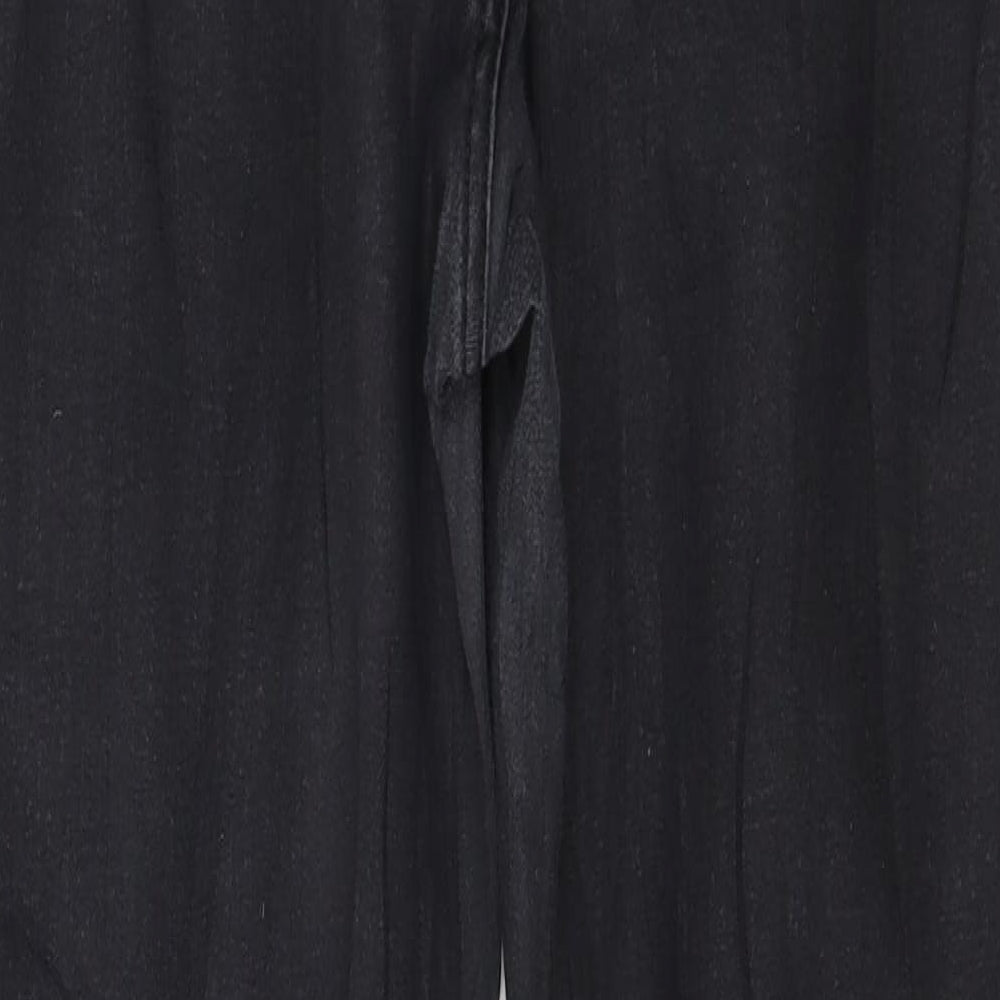 Brand and care label for Denim & Co. women’s black denim skinny jeans, size UK 14, 28-inch leg