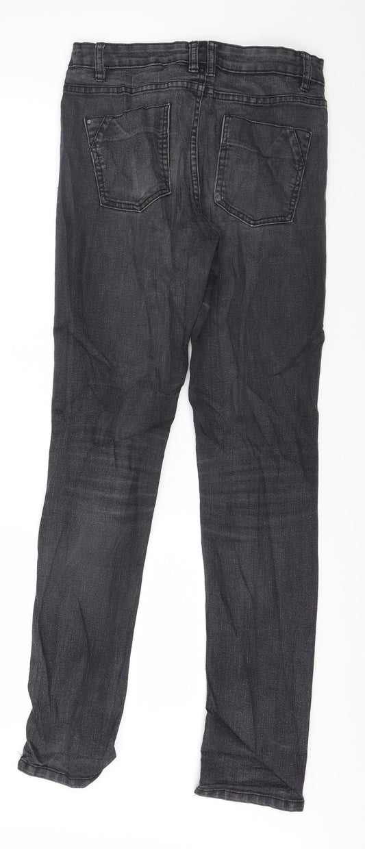 Denim & Co. Womens Grey Denim Skinny Jeans Size 8 L30 in