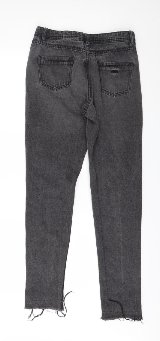 Preworn Womens Grey Denim Straight Jeans Size 30 in L30 in