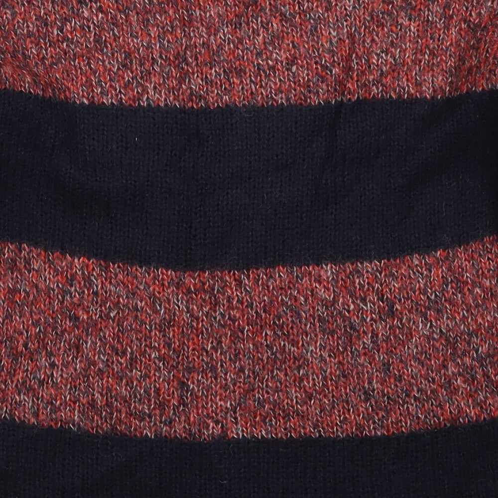 Marks and Spencer Womens Red Striped Pullover Jumper Size 8