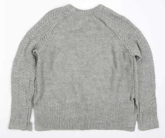 H&M Womens Grey Knit Pullover Jumper Size S
