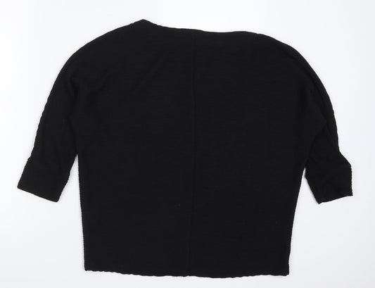 M&Co Womens Black Pullover Jumper Size 12