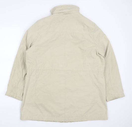 Preworn Womens Beige Pea Coat Coat Size L
