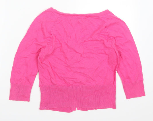 Red Herrint Womens Pink Cardigan Jumper Size 10