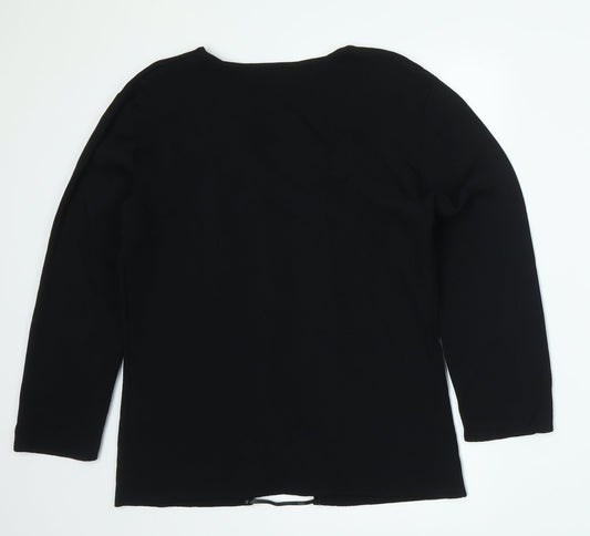 Roman Womens Black Pullover Jumper Size S
