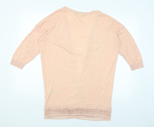 Dorothy Perkins Womens Pink Wrap Jumper Size 16