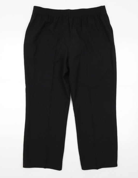 BHS Womens Black Dress Pants Trousers Size 14 L25 in