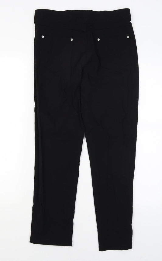 Classic Womens Black Trousers Size 12 L26 in