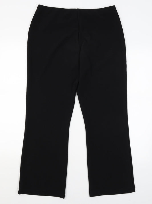Xe Womens Black Capri Trousers Size 16 L26 in