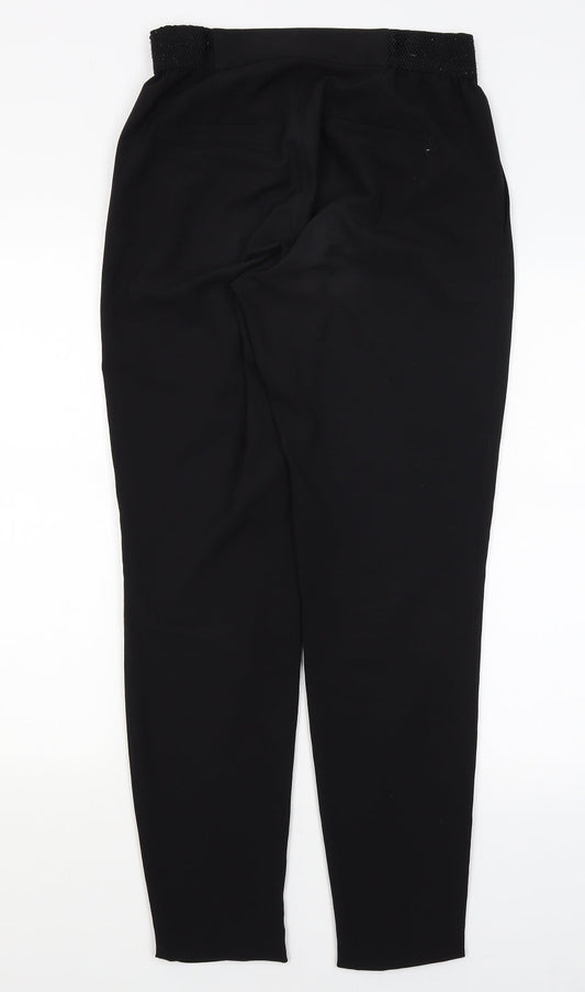 YAS Womens Black Trousers Size 8 L29 in