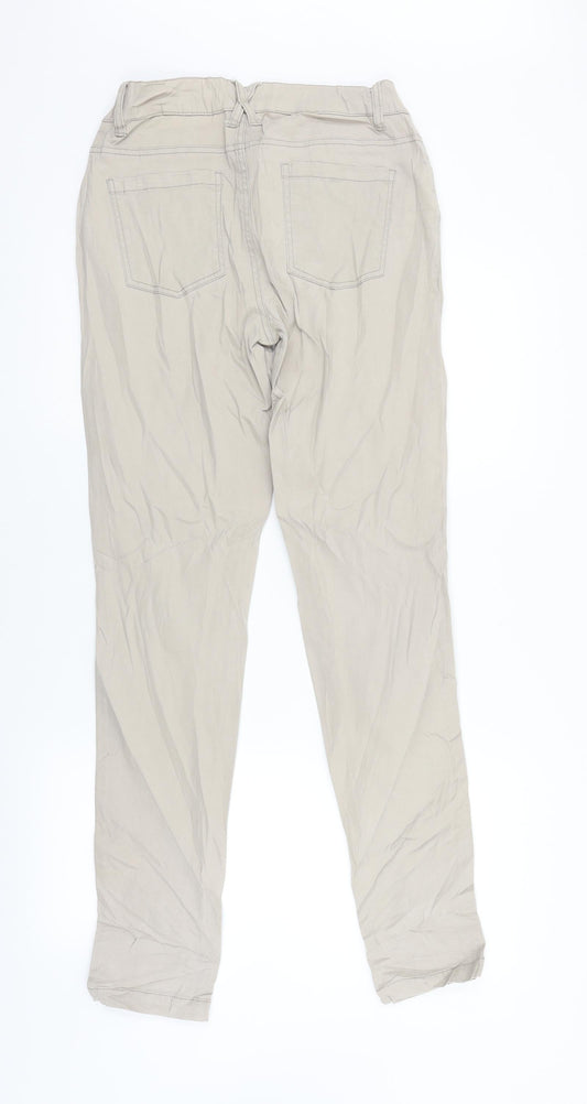 B. Young Womens Beige Denim Skinny Jeans Size 36 L32 in