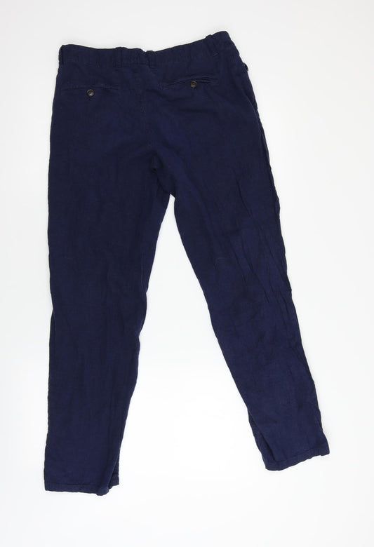 Next Tailoring Womens Blue Trousers Size 30 L29 in