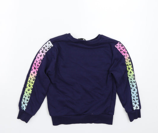 Very Girls Blue Pullover Jumper Size 7 Years