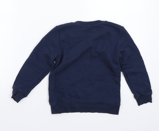 H&M Girls Blue Pullover Jumper Size 5 Years