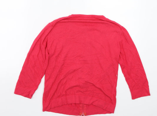 French Connection Womens Pink Basic Button-Up Size M