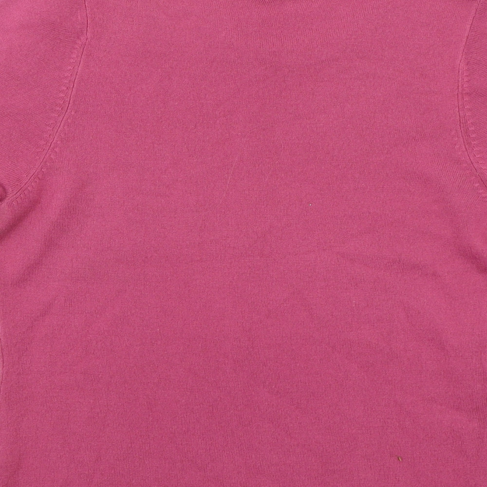 Classic Womens Pink Basic T-Shirt Size M