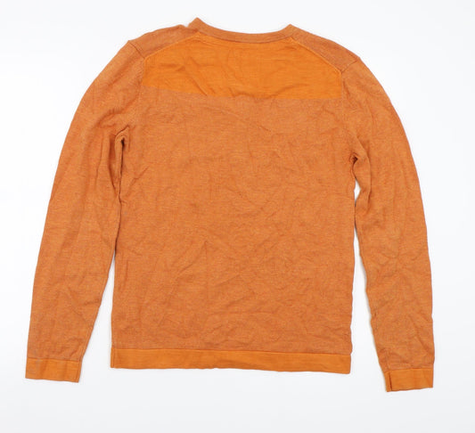 Espirit Womens Orange Pullover Jumper Size S