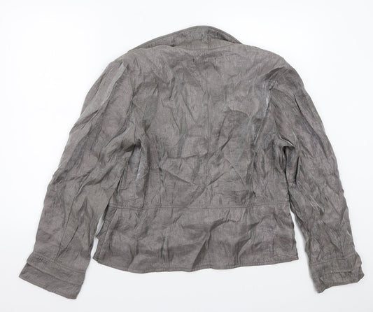 Preworn Womens Grey Jacket Coat Size 16