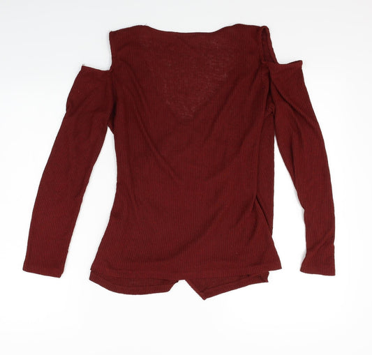 Koton Womens Red Basic Blouse Size L