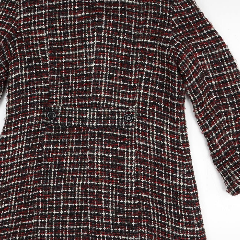 Brand and care label for Paul Seperates women’s red overcoat coat, size UK 10