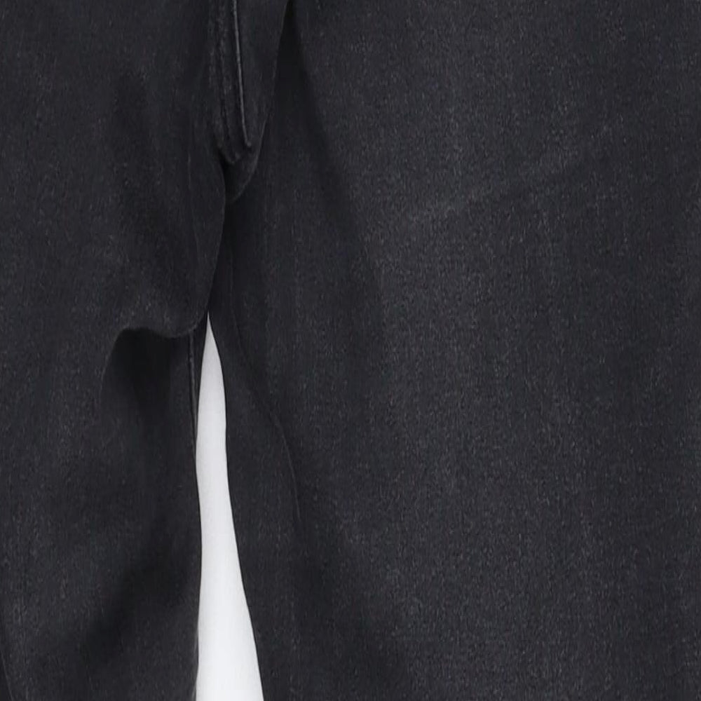 Brand and care label for Denim & Co. women’s black denim jegging jeans, size UK 8, 28-inch leg