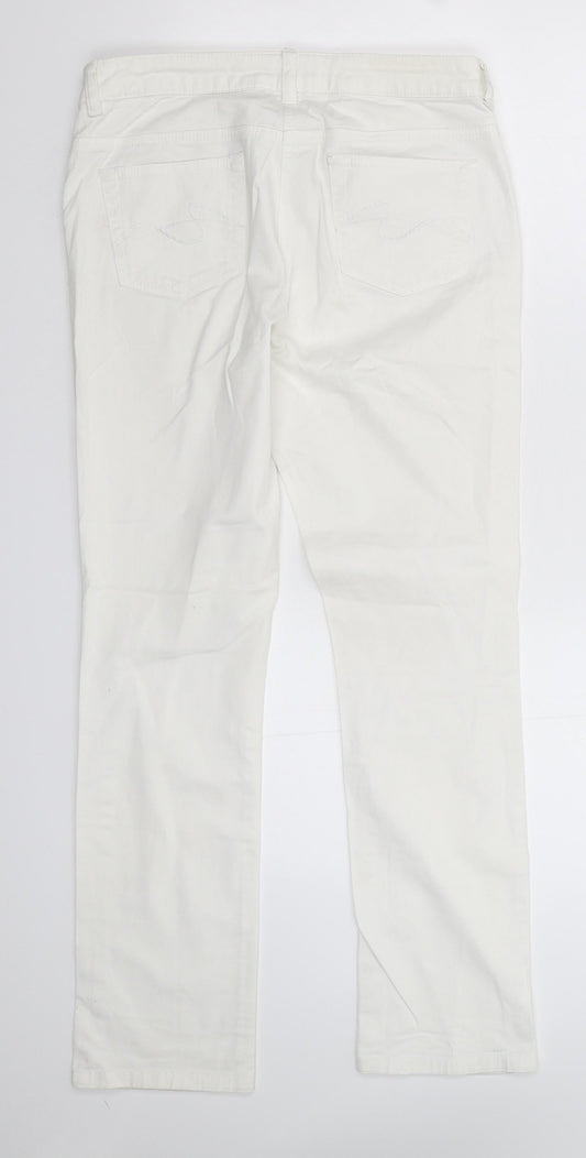 Principles Womens White Denim Skinny Jeans Size 10 L28 in