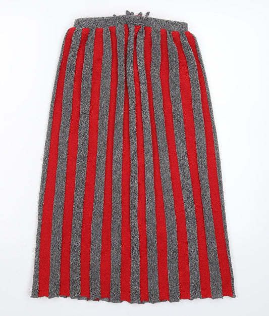 Preworn Womens Multicoloured Striped Straight & Pencil Skirt Size 10