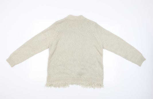 being casual Womens Beige Cardigan Jumper Size 12