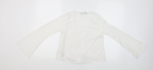 PRETTYLITTLETHING Womens White Basic Blouse Size 8