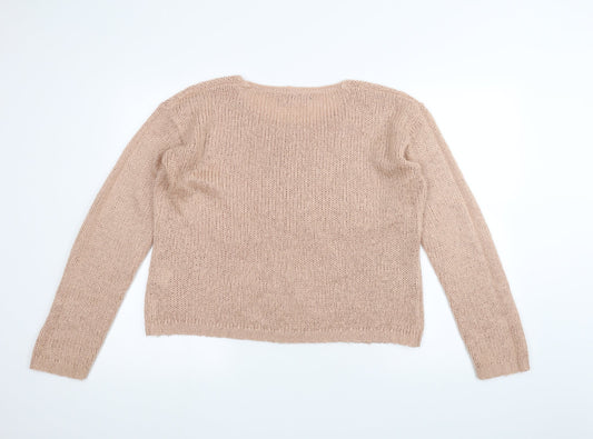 Select Womens Pink Knit Pullover Jumper Size 10