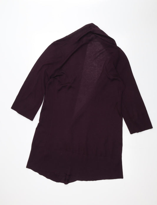 Marks and Spencer Womens Purple Cardigan Jumper Size 14