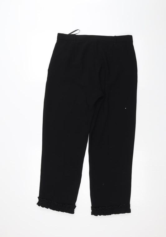 River Island Womens Black Trousers Size 10 L23 in