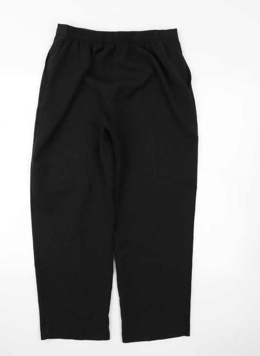 Preworn Womens Black Trousers Size 16 L25 in