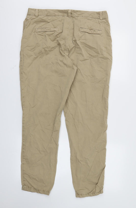 m&s Womens Brown Trousers Size 14 L28.5 in