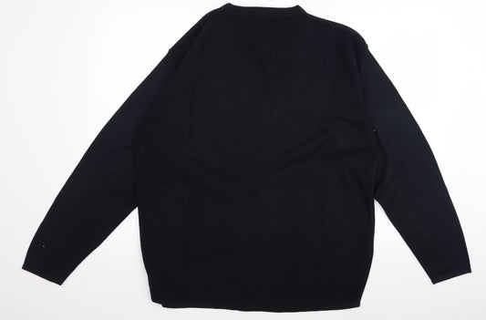 matinee Womens Black Rayon Pullover Jumper Size L