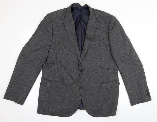 Preworn Mens Grey Rayon Jacket Size L