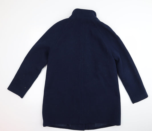 m&s Womens Blue Overcoat Jacket Size 14